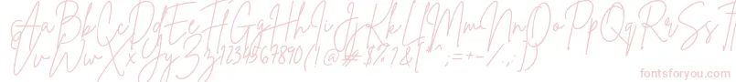 Czcionka BrittanySignature – różowe czcionki