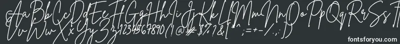フォントBrittanySignature – 白い文字