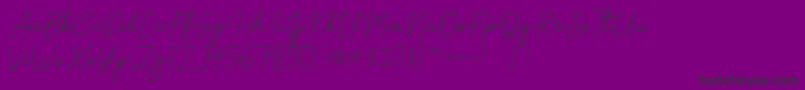 Brittney Signature Font – Black Fonts on Purple Background