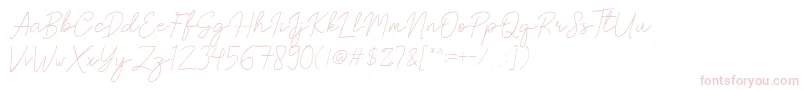 Brittney Signature Font – Pink Fonts on White Background
