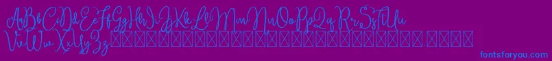 Police Brittney – polices bleues sur fond violet