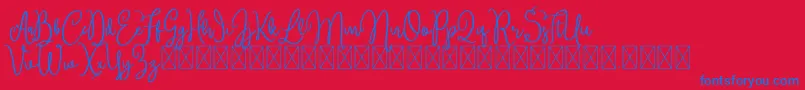 Police Brittney – polices bleues sur fond rouge
