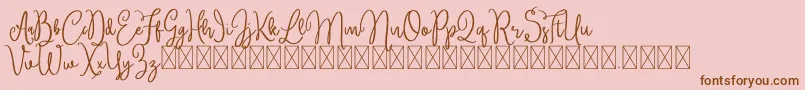 Brittney Font – Brown Fonts on Pink Background