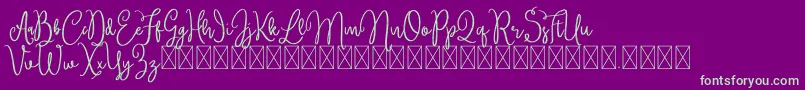 Police Brittney – polices vertes sur fond violet