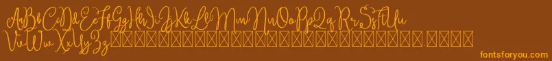 Шрифт Brittney – оранжевые шрифты на коричневом фоне