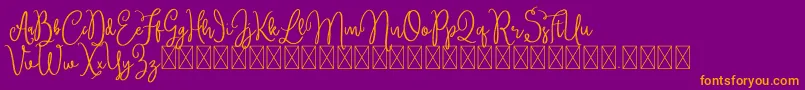 Brittney Font – Orange Fonts on Purple Background
