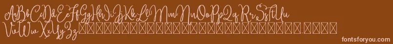 Brittney Font – Pink Fonts on Brown Background