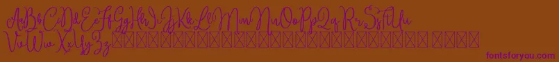 Brittney Font – Purple Fonts on Brown Background