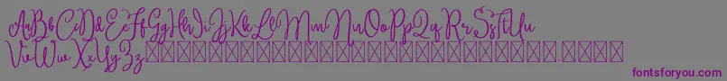 Шрифт Brittney – фиолетовые шрифты на сером фоне