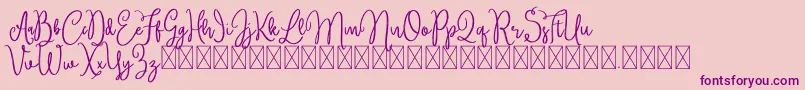 Brittney Font – Purple Fonts on Pink Background