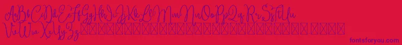 Brittney Font – Purple Fonts on Red Background