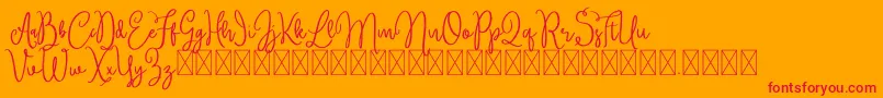 Brittney Font – Red Fonts on Orange Background