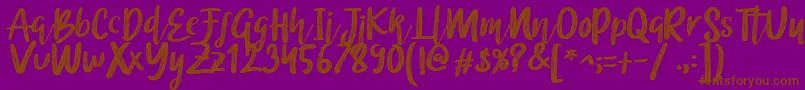 Brittney Font – Brown Fonts on Purple Background