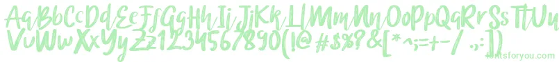 Brittney Font – Green Fonts on White Background