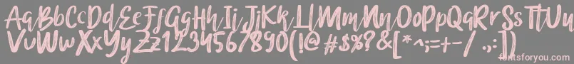 Brittney Font – Pink Fonts on Gray Background