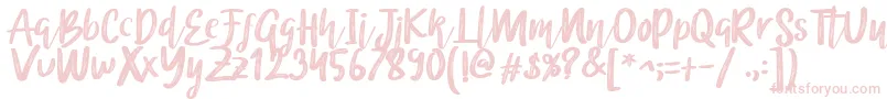 Brittney Font – Pink Fonts on White Background