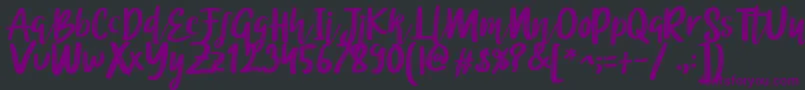 Brittney Font – Purple Fonts on Black Background