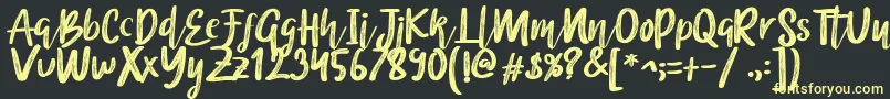 Brittney Font – Yellow Fonts on Black Background