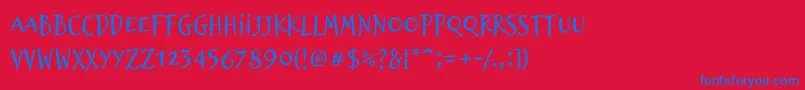 Brizel Font – Blue Fonts on Red Background