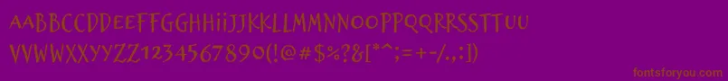 Czcionka Brizel – brązowe czcionki na fioletowym tle