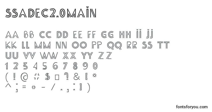 SsAdec2.0Main Font – alphabet, numbers, special characters