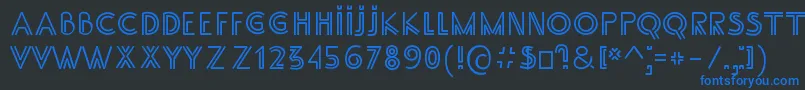 Czcionka SsAdec2.0Main – niebieskie czcionki na czarnym tle