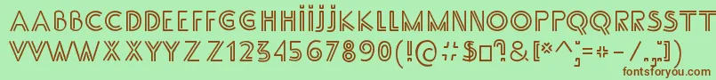 SsAdec2.0Main-fontti – ruskeat fontit vihreällä taustalla