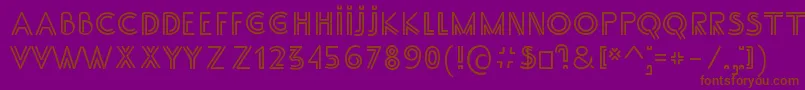 フォントSsAdec2.0Main – 紫色の背景に茶色のフォント
