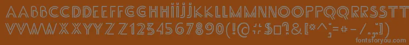 SsAdec2.0Main-fontti – harmaat kirjasimet ruskealla taustalla
