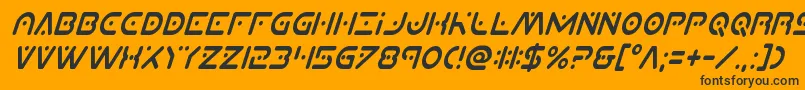 Planetxcompactcondital Font – Black Fonts on Orange Background