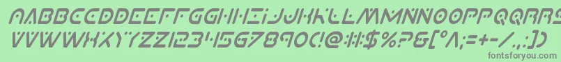 Planetxcompactcondital Font – Gray Fonts on Green Background