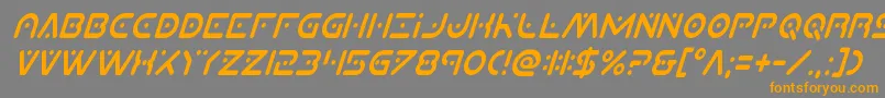 Planetxcompactcondital Font – Orange Fonts on Gray Background