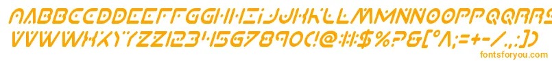 Planetxcompactcondital-Schriftart – Orangefarbene Schriften