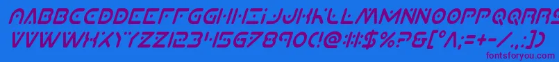 Planetxcompactcondital Font – Purple Fonts on Blue Background