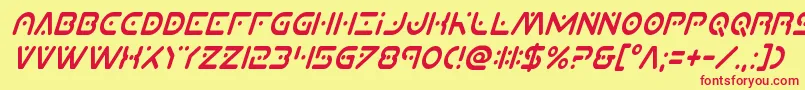 Planetxcompactcondital Font – Red Fonts on Yellow Background