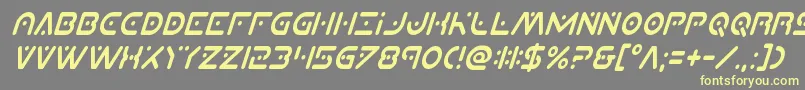 Planetxcompactcondital Font – Yellow Fonts on Gray Background