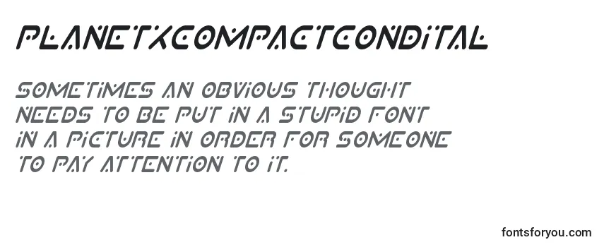 Planetxcompactcondital Font