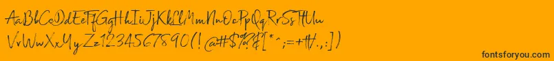 Broadcast Matter Font – Black Fonts on Orange Background
