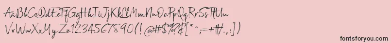 フォントBroadcast Matter – ピンクの背景に黒い文字