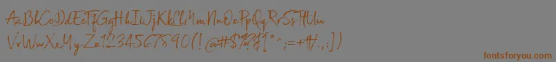 Broadcast Matter Font – Brown Fonts on Gray Background