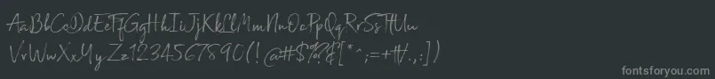 フォントBroadcast Matter – 黒い背景に灰色の文字