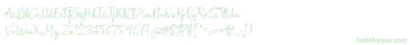 Broadcast Matter Font – Green Fonts on White Background