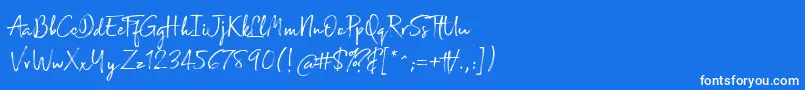 Broadcast Matter Font – White Fonts on Blue Background