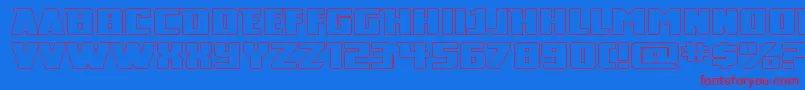 BROADD   Font – Red Fonts on Blue Background