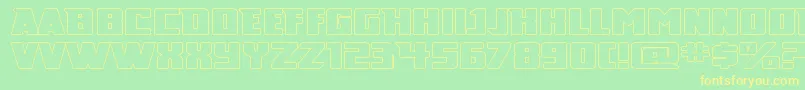 BROADD   Font – Yellow Fonts on Green Background