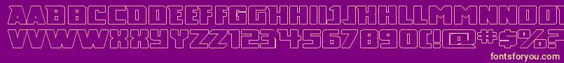 BROADD   Font – Yellow Fonts on Purple Background