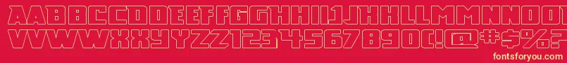 BROADD   Font – Yellow Fonts on Red Background