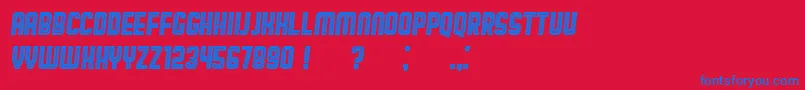 Weitere Informationen zur Broadway Italic-Schriftart Broadway Italic-Schriftart – Blaue Schriften auf rotem Hintergrund