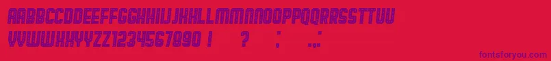 フォントBroadway Italic – 赤い背景に紫のフォント