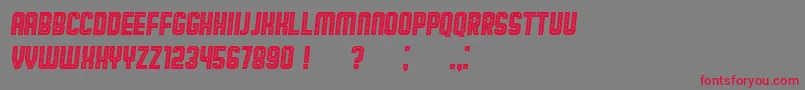 Broadway Italic Font – Red Fonts on Gray Background